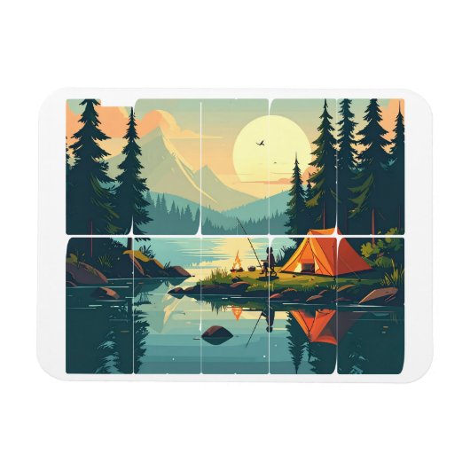 カスタマイズ可能なレトロTouchグラスアウトドアマグネット マグネット (横)