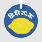 カスタマイズ可能なレモン オーナメント (裏面)