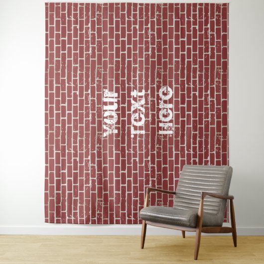 カスタマイズ可能なレンガ壁の背景 タペストリー (インサイチュ)