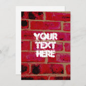 カスタマイズ可能なレンガ壁カード (正面/裏面)