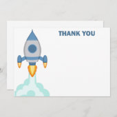 カスタマイズ可能なロケットの船のサンキューカード サンキューカード (正面/裏面)