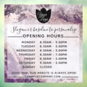 カスタマイズ可能なロゴとテキストのビジネス営業時間 ウィンドウサイン (シート3)