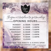 カスタマイズ可能なロゴとテキストのビジネス営業時間 ウィンドウサイン (シート2)