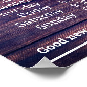 カスタマイズ可能なロゴとテキストのビジネス営業時間 ポスター (角)