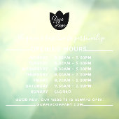 カスタマイズ可能なロゴとテキストの営業時間テンプレート ウィンドウサイン (シート3)