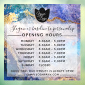 カスタマイズ可能なロゴとテキストの営業時間テンプレート ウィンドウサイン (シート3)