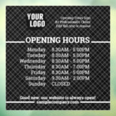 カスタマイズ可能なロゴとテキストの営業時間 ウィンドウサイン (シート3)