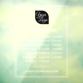 カスタマイズ可能なロゴとテキストの営業時間 ウィンドウサイン (シート3)