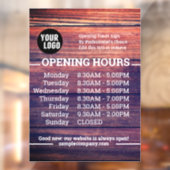 カスタマイズ可能なロゴとテキストの営業時間 ウィンドウサイン (シート2)