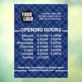 カスタマイズ可能なロゴとテキストの営業時間 ウィンドウサイン (シート3)
