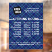 カスタマイズ可能なロゴとテキストの営業時間 ウィンドウサイン (シート2)