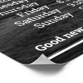 カスタマイズ可能なロゴとテキストの営業時間 ポスター (角)