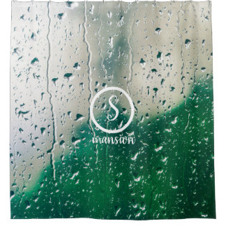 カスタマイズ可能なロゴと文字シューズ付き水滴 シャワーカーテン