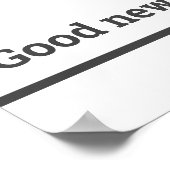 カスタマイズ可能なロゴと文字営業時間 ポスター (角)