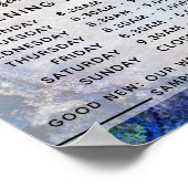 カスタマイズ可能なロゴと文字営業時間 ポスター (角)