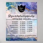 カスタマイズ可能なロゴと文字営業時間 ポスター (正面)