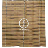 カスタマイズ可能なロゴと文字 シャワーカーテン (正面)