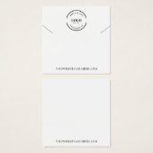 カスタマイズ可能なロゴウェブサイトジュエリーネックレスホルダー (正面&裏面)