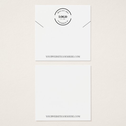 カスタマイズ可能なロゴウェブサイトジュエリーネックレスホルダー (正面&裏面)