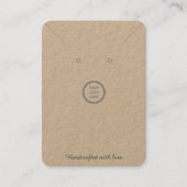 カスタマイズ可能なロゴクラフト紙ジュエリー表示カード コーリングカード (正面)