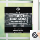 カスタマイズ可能なロゴ & 職務タイトル、ブラック ウィンドウ デカール ウィンドウサイン (ホーム)