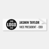 カスタマイズ可能なロゴ & 職務タイトル | 現代的 ミニマル主義 バンパーステッカー (正面)