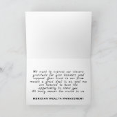 カスタマイズ可能なロゴThank You Note Card ノートカード (内部)