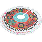 カスタマイズ可能なロックインのまわりにクリスマス ブラッシュドポリエステルツリースカート (アングル)