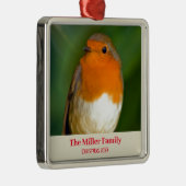 カスタマイズ可能なロビンレッド胸 メタルオーナメント (右)