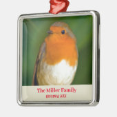 カスタマイズ可能なロビンレッド胸 メタルオーナメント (左)