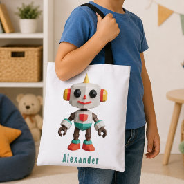 カスタマイズ可能なロボットキッズ トートバッグ