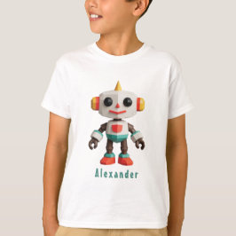 カスタマイズ可能なロボット子供デザイン Tシャツ