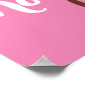 カスタマイズ可能なロマンチックなカフェイン ポスター (角)