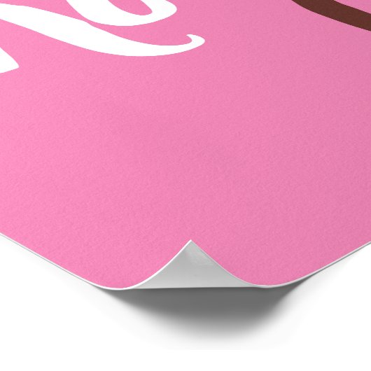 カスタマイズ可能なロマンチックなカフェイン ポスター (角)