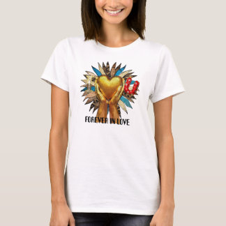 カスタマイズ可能なロマンチックなデザイン Tシャツ