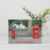 カスタマイズ可能なロンドン電話ブース&ポストボックス カード (スタンド正面)