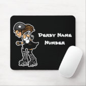 カスタマイズ可能なローラーのダービーの妨害機 マウスパッド (マウス)