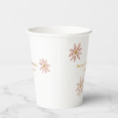 カスタマイズ可能なワイルドデイジー開花祝と 紙コップ (右)