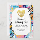 カスタマイズ可能なワイルドハート誕生日 招待状 (正面)