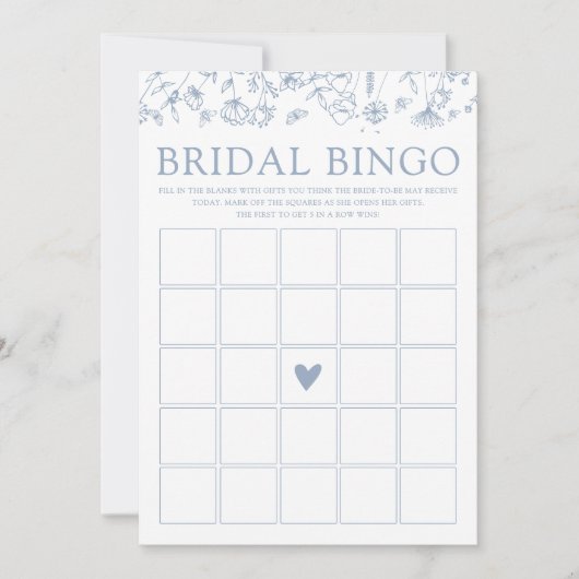 カスタマイズ可能なワイルドフラワービンゴゲームカード 招待状 (正面)