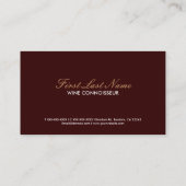 カスタマイズ可能なワインクラート名刺 名刺 (裏面)