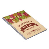 カスタマイズ可能なワインジャーナル ノートブック (右側)