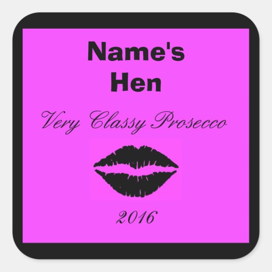 カスタマイズ可能なワイン・ボトルのラベル スクエアシール (正面)