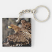 カスタマイズ可能なワシ-お祝い- -記念品 キーホルダー (裏面)