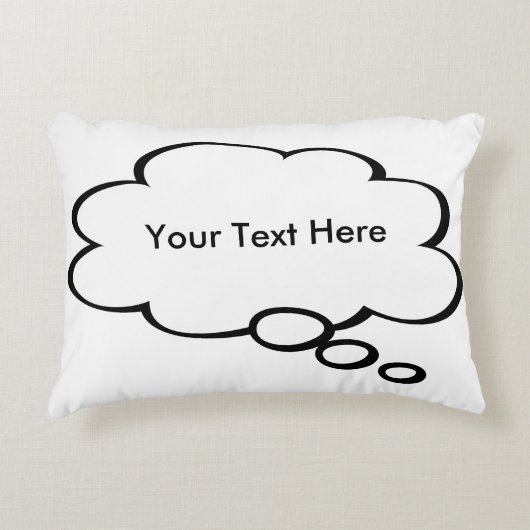 カスタマイズ可能なワードバブル枕 アクセントクッション (正面)