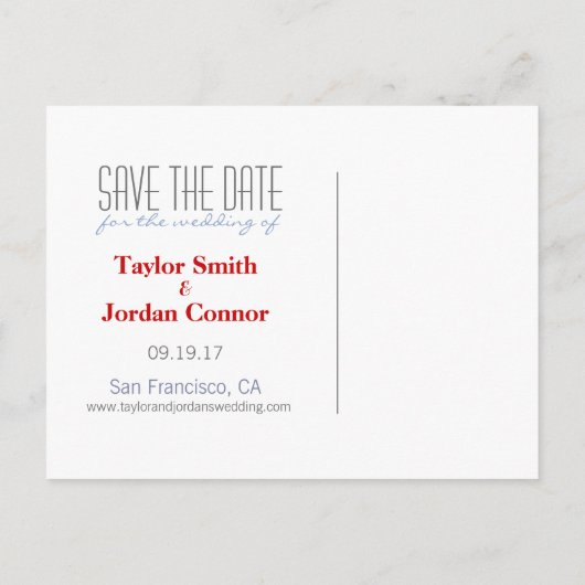 カスタマイズ可能なワールドマップ日付を保存 案内ポストカード (裏面)