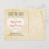 カスタマイズ可能なワールドマップ日付を保存 案内ポストカード (裏面)