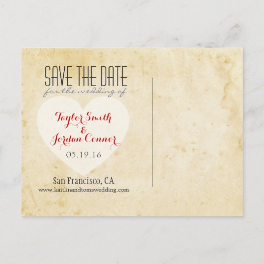 カスタマイズ可能なワールドマップ日付を保存 案内ポストカード (裏面)