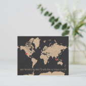 カスタマイズ可能なワールドマップ日付を保存 案内ポストカード (スタンド正面)