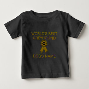 カスタマイズ可能なワールド最高ののGreyhoundデザイン ベビーTシャツ